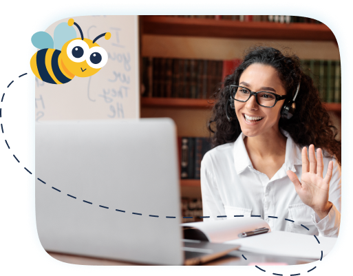 school teacher teaching students the arabic language